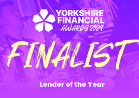 Yorkshire Financial Awards 2024 Lender of the Year Finalist badge